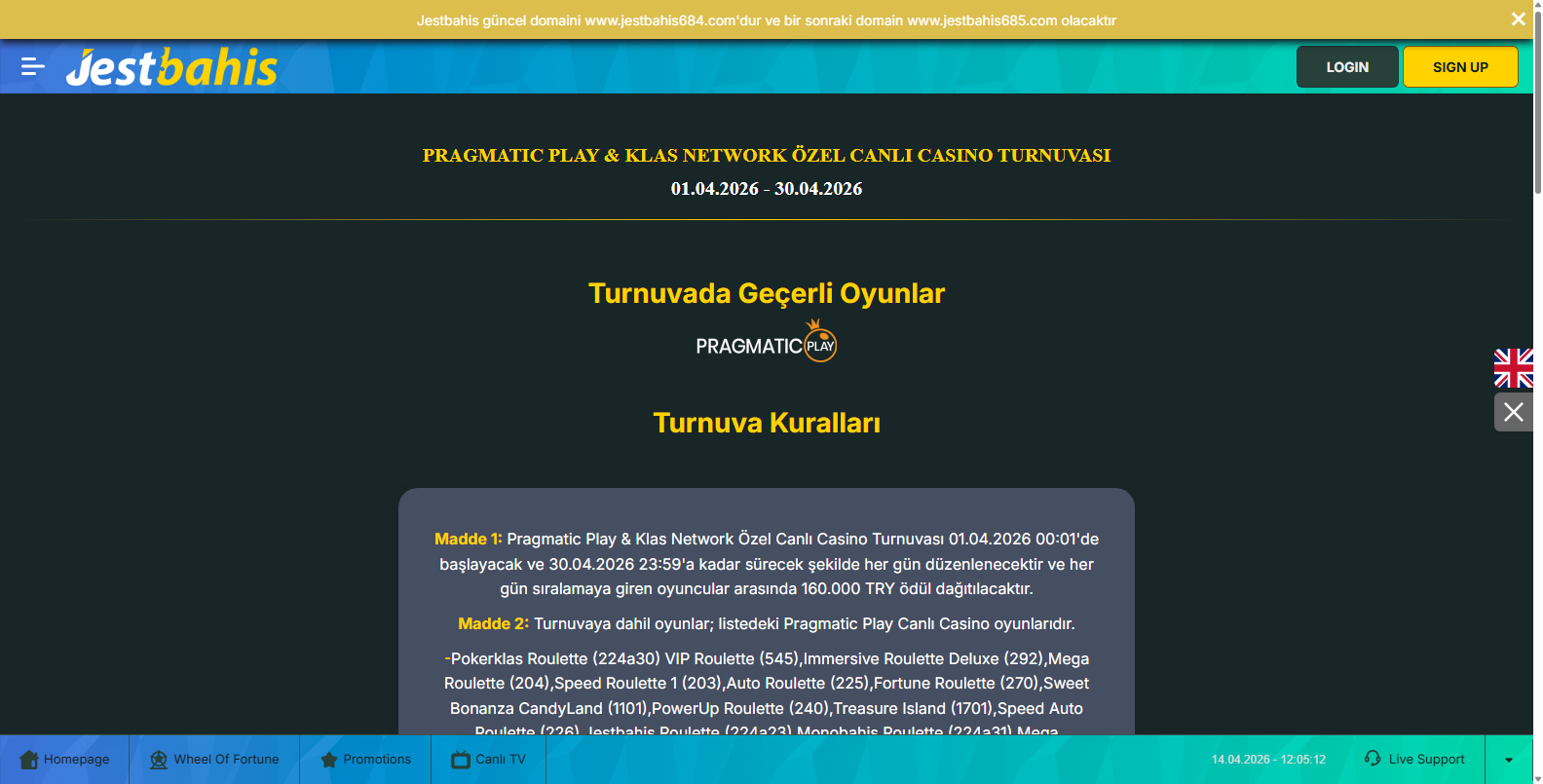 Jestbahis Casino Turnuvaları
