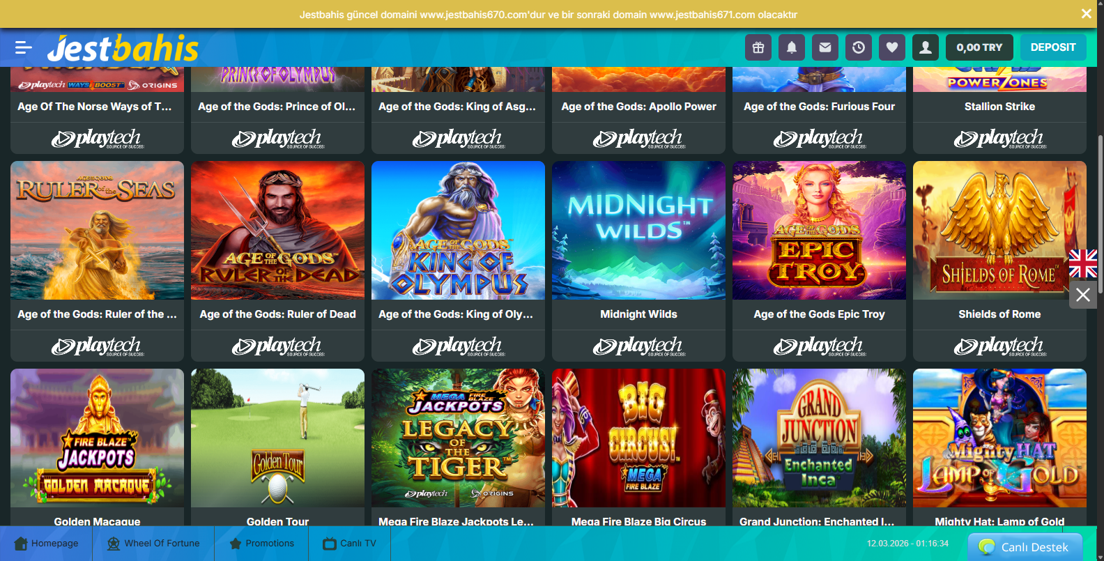 Jestbahis Yüksek Limitli Oyunlar